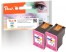 319634 - Peach Twin Pack testine di stampa colore compatibile con HP No. 62 c*2, C2P06AE*2