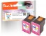 319636 - Peach Twin Pack testine di stampa colore compatibile con HP No. 62XL c*2, C2P07AE*2